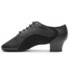 Chaussure homme danse latine BD Dance 454 en cuir noir, vue de côté
